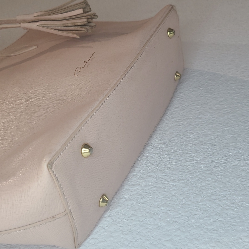 Paolina pale pink leather tote bag - Picture 5 of 12